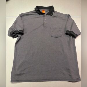 Red Kap Men's Large Performance Knit Twill Grey Polo Shirt